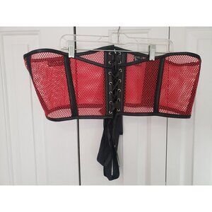 Daisy Corsets Red/Black Mesh Waist Cincher